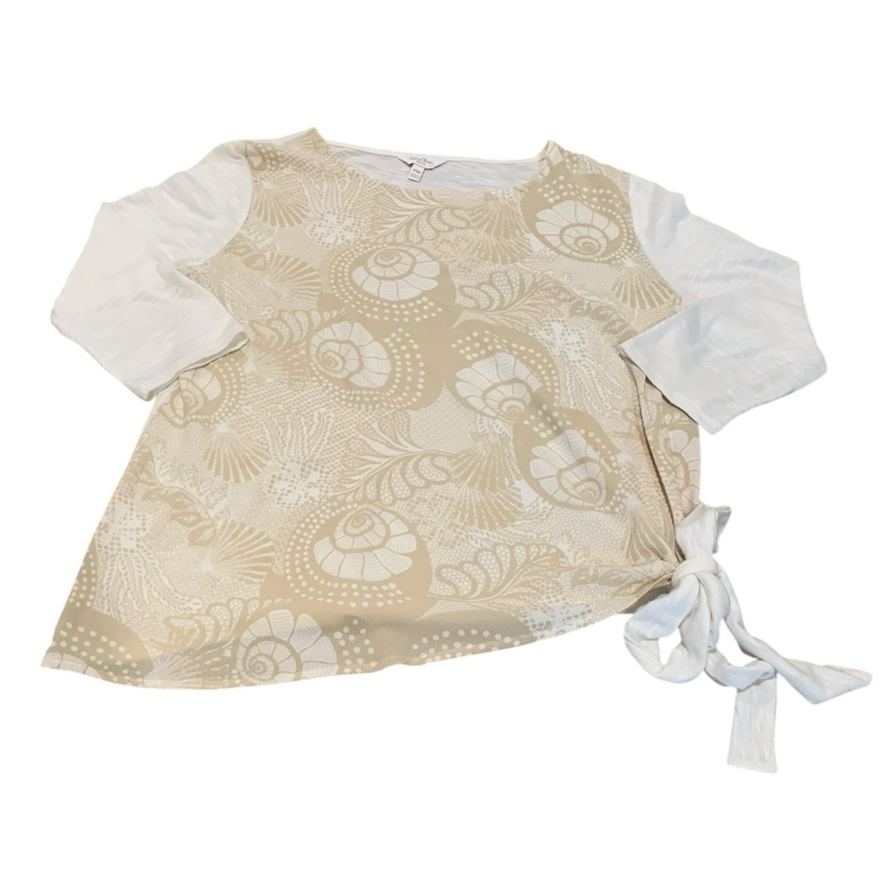 CORAL BAY tie front blouse